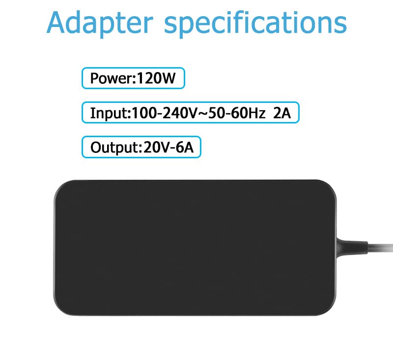 Amazon.com: 20V 6A 120W AC Charger Adapter Replacement for